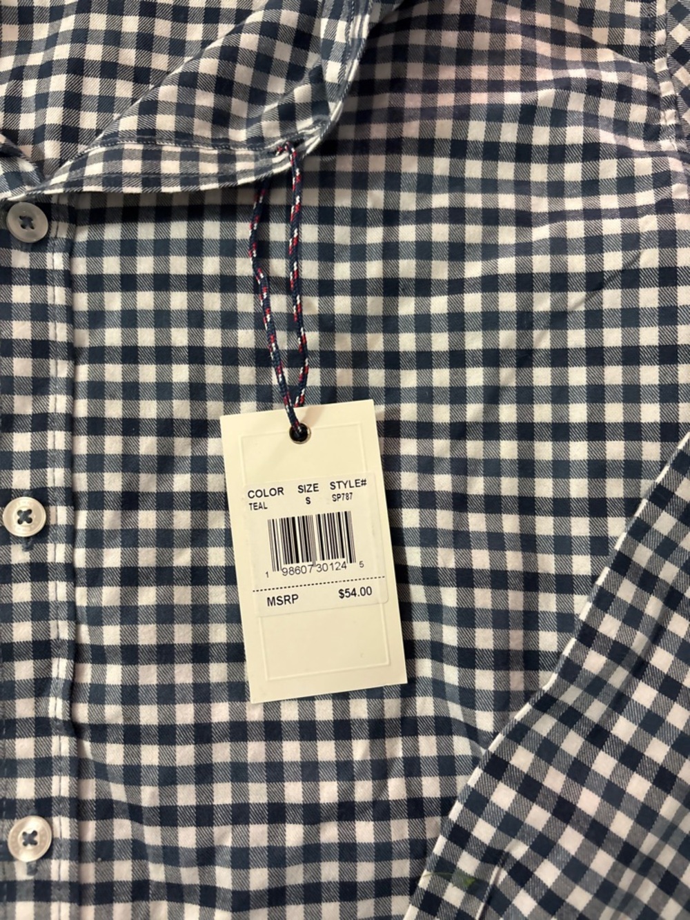 NWT Sperry checkered long sleeve shirt - Picture 2 of 8